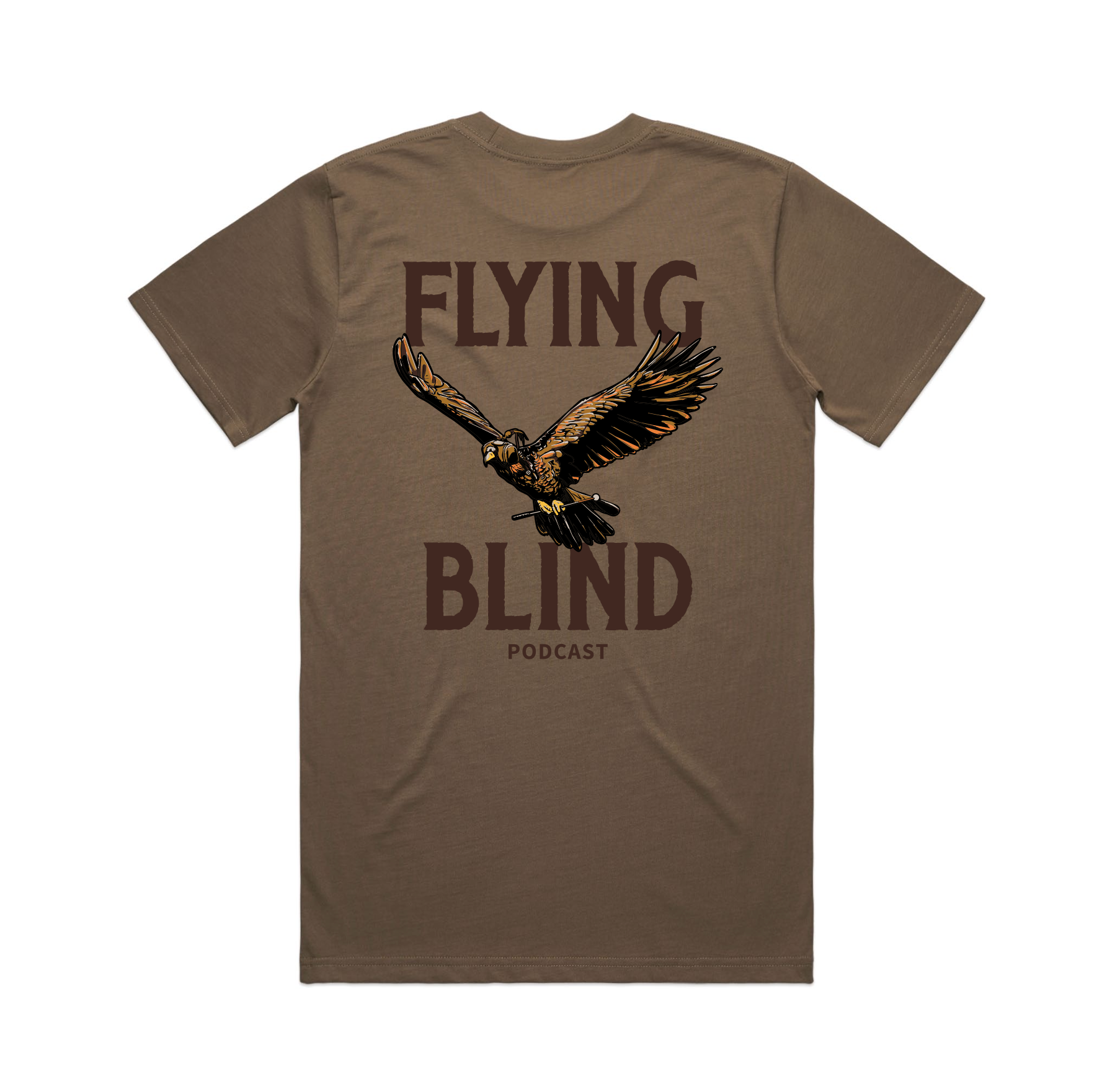 PRE SALE: Flying Blind Signature T-Shirt - Walnut